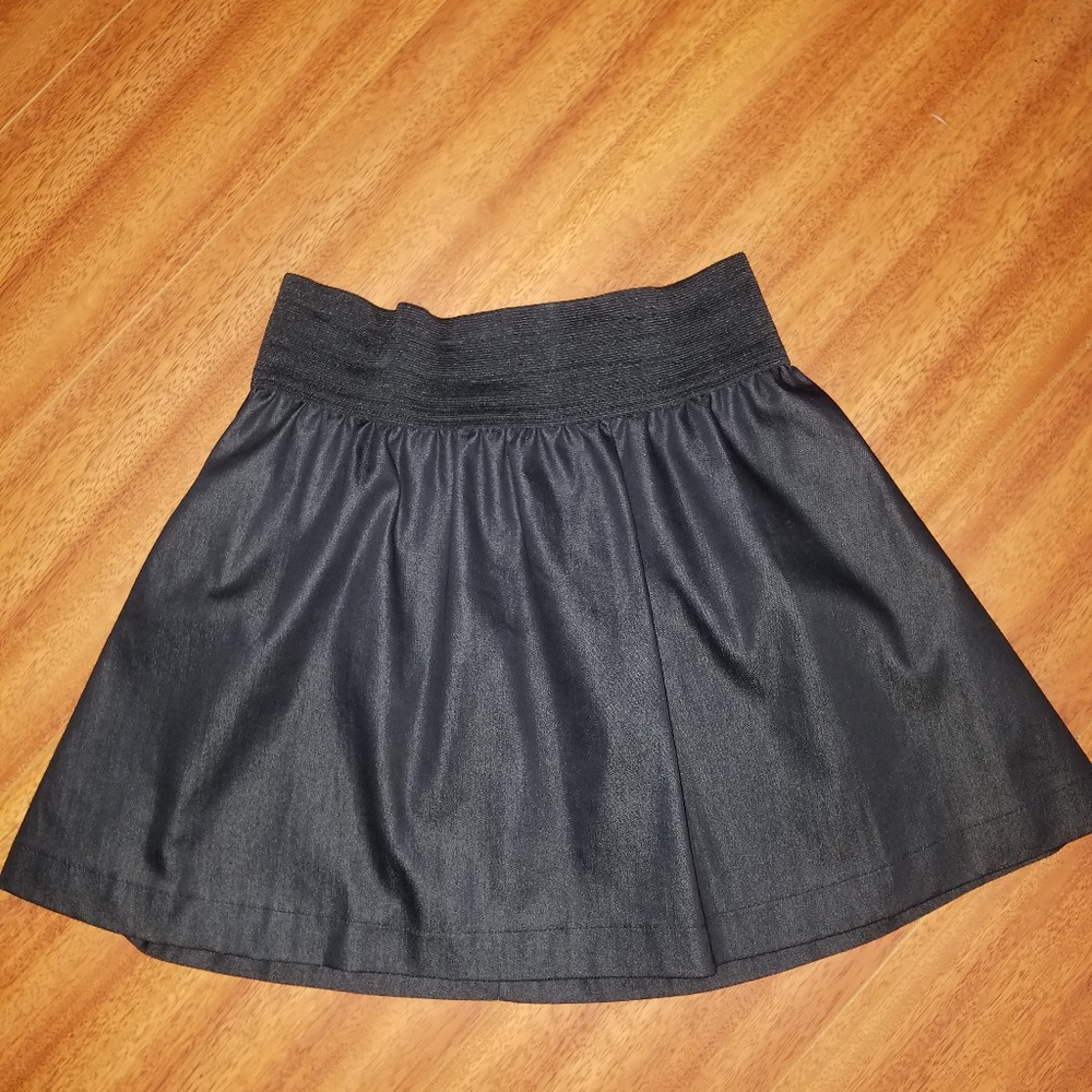 Black A-line Mini Skirt